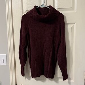 Banana Republic Women's Burgundy Turtleneck Sweater-sm